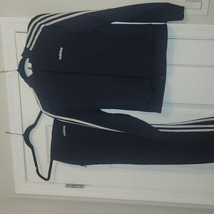 Navy blue Adidas track suit set